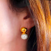 White Orb Earrings