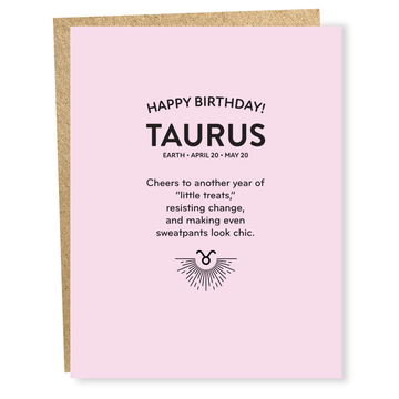 Sapling Press | Taurus Zodiac Card