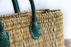 Water Reed Tote with Green Handles