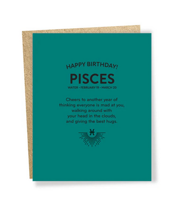 Pisces Zodiac Card