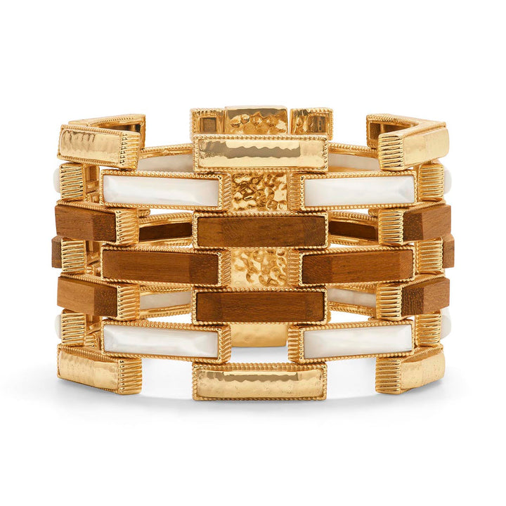 Capucine De Wulf | Pathway Grande Link Bracelet - Teak/Gold/MOP