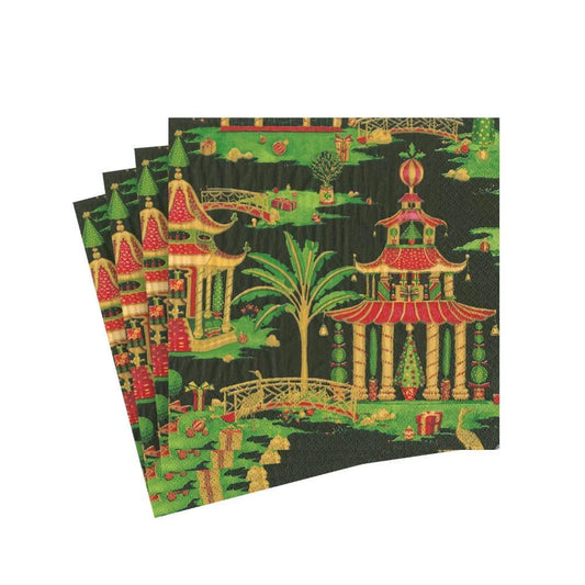 Christmas Pagodas Cocktail Napkins