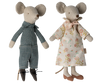 Grandma and Grandpa Mice in Cigar Box