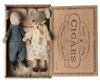 Grandma and Grandpa Mice in Cigar Box