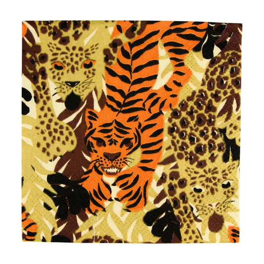 Caspari | Wild Cats Cocktail Napkins