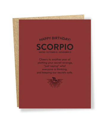 Scorpio Zodiac Card