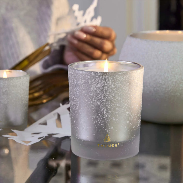 Thymes Frasier Fir | Flocked Poured Candle