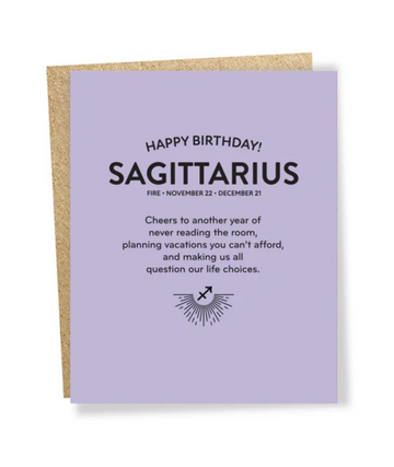 Sagittarius Zodiac Card