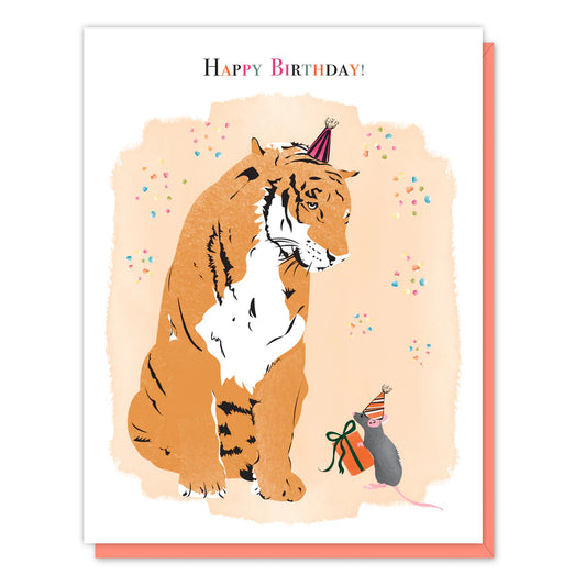 Happy Birthday Tiger and Mouse Card