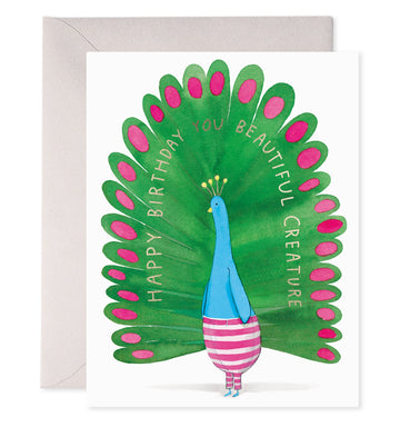 Peacock Birthday Card