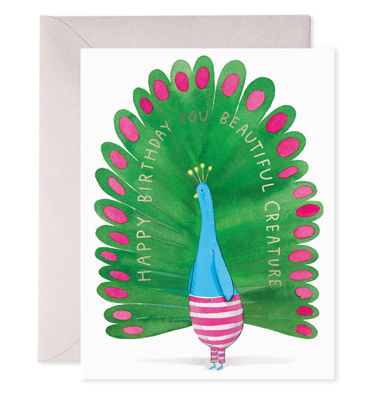 Peacock Birthday Card