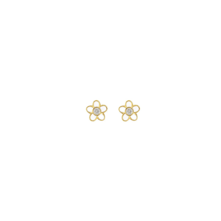 Kris Nations | Flower Crystal Enamel Stud Earrings