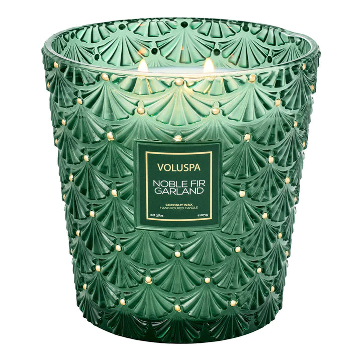 Voluspa | Three Wick Hearth | Noble Fir Garland