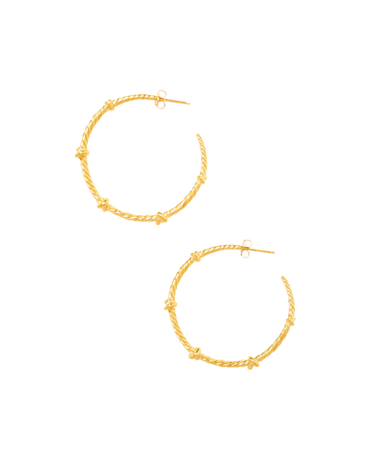 Gold Knot Hoops