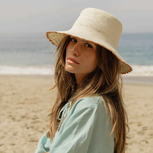 Freya | Packable Bucket Hat| Natural-Butterscotch