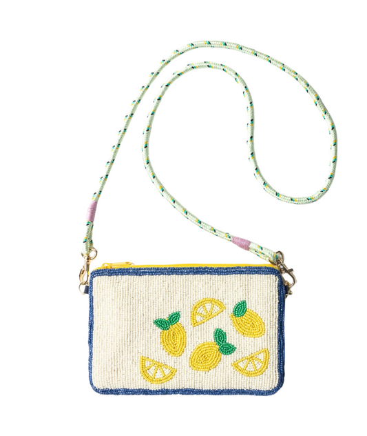 Seed Bead Clutch with Removable Crossbody Cord