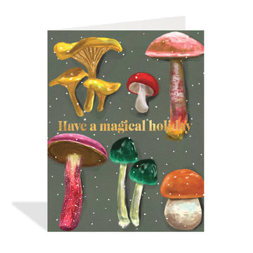 Magical Mushrooms Holiday Card