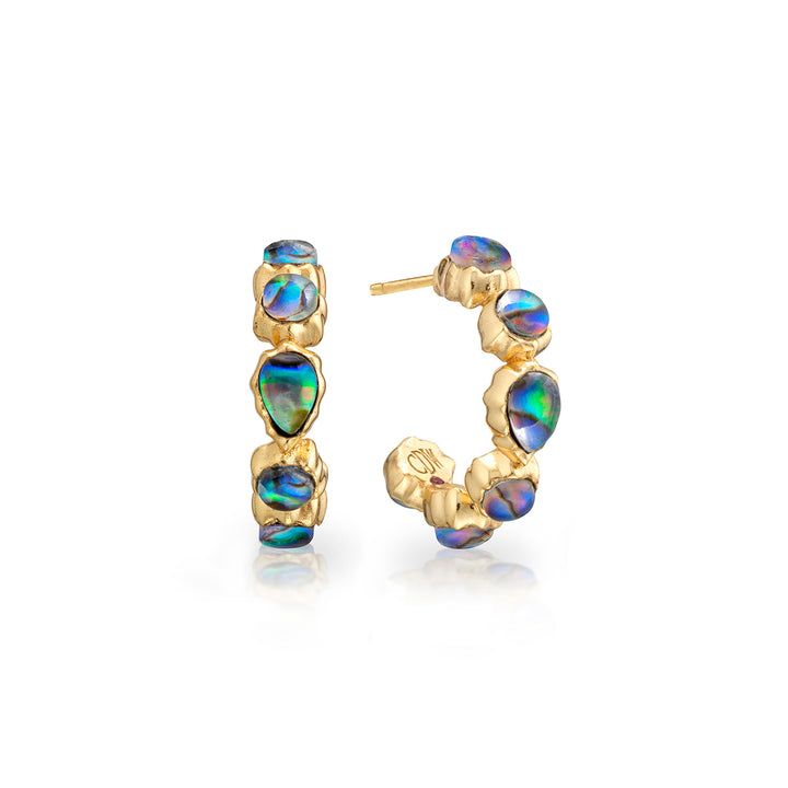 Capucine De Wulf | Aurora Small Hoop Earrings | Abalone