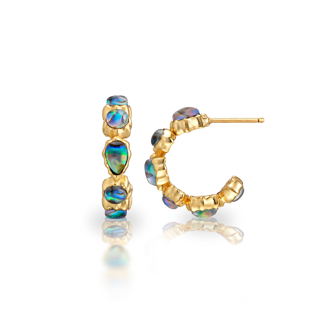 Capucine De Wulf | Aurora Small Hoop Earrings | Abalone