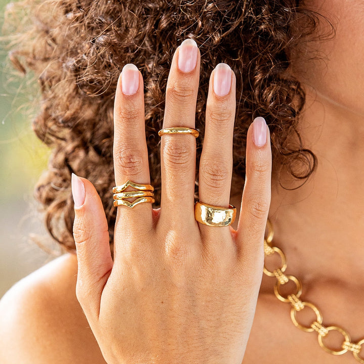 Capucine De Wulf | Cleopatra Slice Stacking Ring Set - Gold