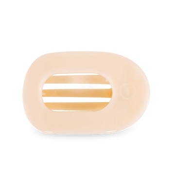 Teleties Flat Round Hair Clip | Almond Beige