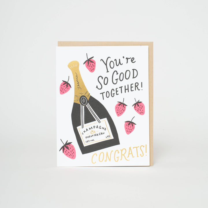 Strawberries And Champagne Greeting Card