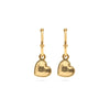 Love Hoop Earrings with Removable Heart Charm Gold