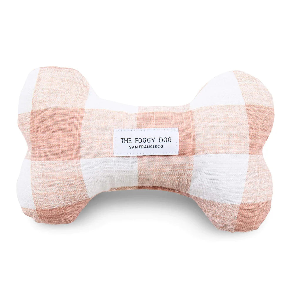 The Foggy Dog | Dog Toy | Blush Pink Gingham