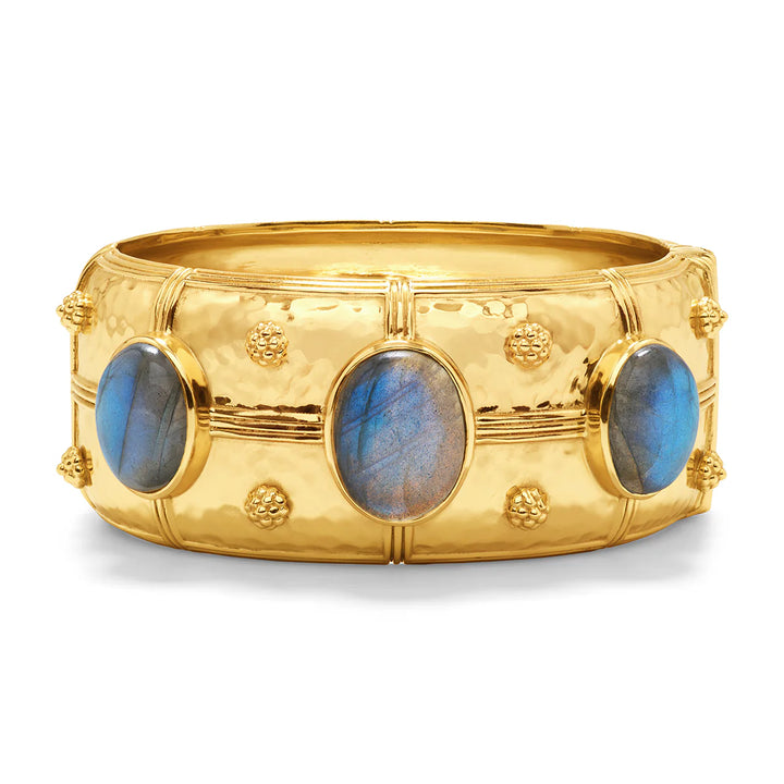 Capucine De Wulf | Cleopatra Grande Hinged Bangle - Gold/Blue Labradorite