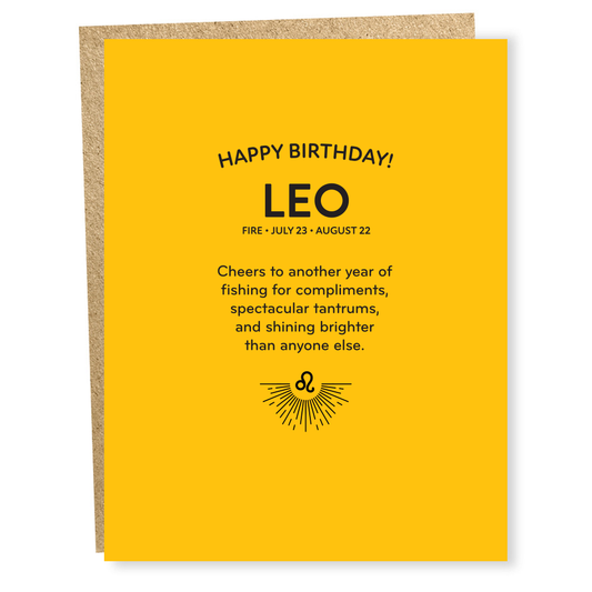 Sapling Press | Leo Zodiac Card