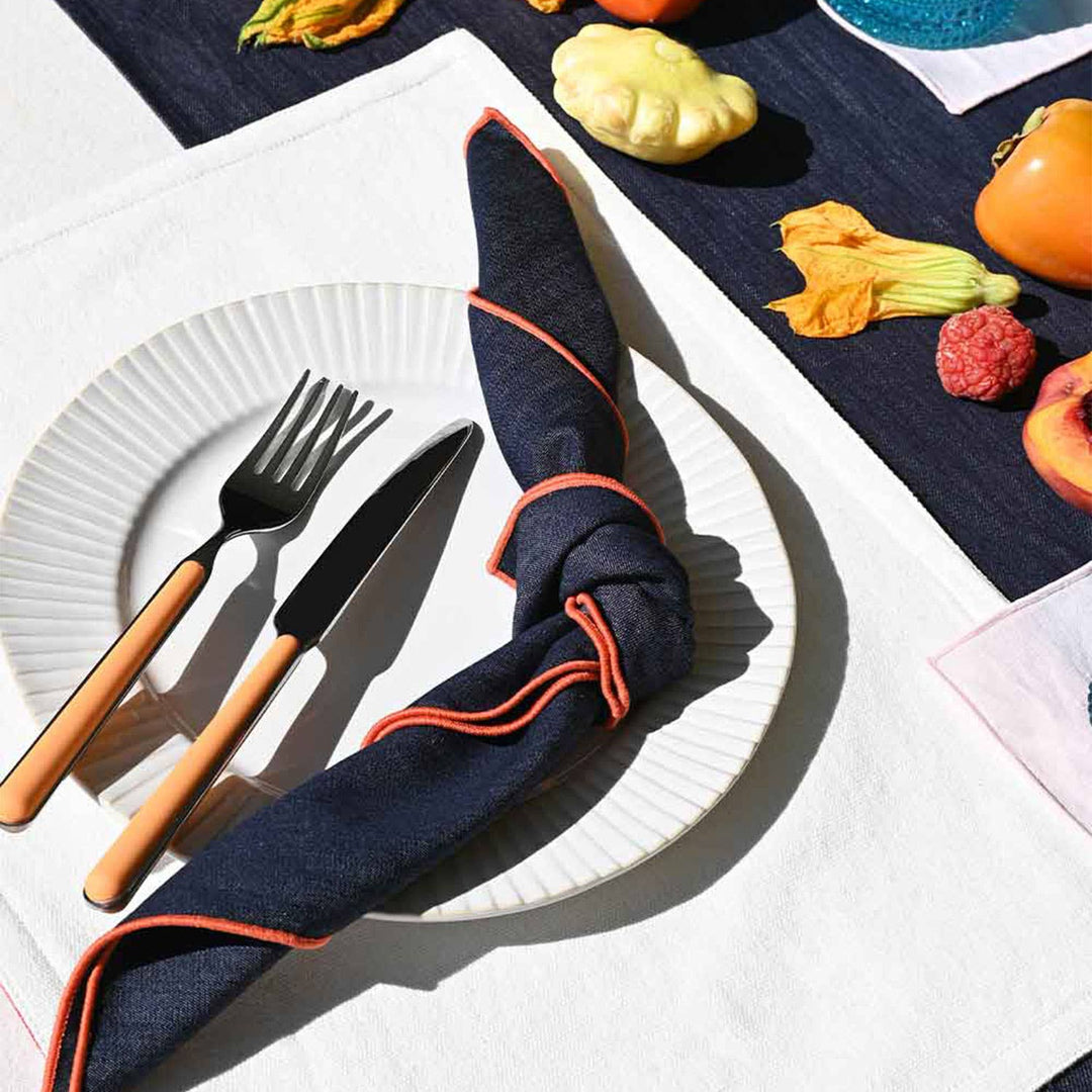 Atelier Saucier | Rainbow Denim Napkins | Set of 4