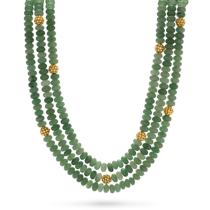 Capucine De Wulf | Berry & Bead Triple Strand Necklace | Meadow Jade