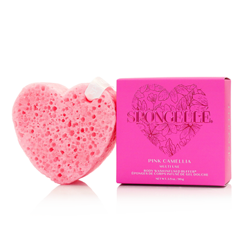 Heart Body Wash Infused Buffer | Pink Camellia