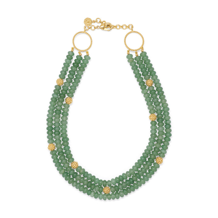 Capucine De Wulf | Berry & Bead Triple Strand Necklace | Meadow Jade