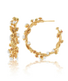 Meadow Grande Hoop Earrings with Pearls