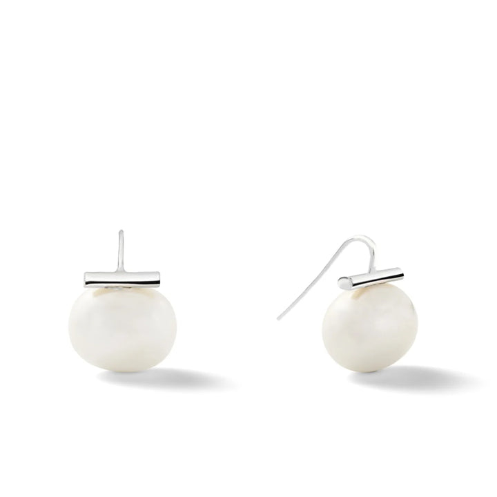 Catherine Canino | Large Pebble Pearl Earrings