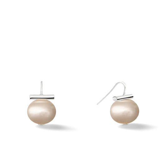 Medium Pebble Pearl Earrings