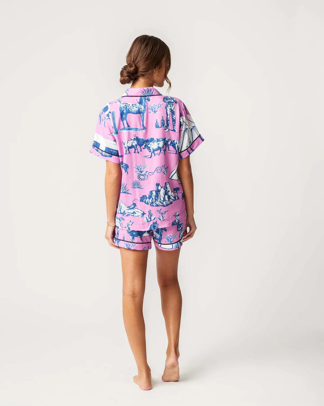 Katie Kime | Marfa Toile Pajama Shorts Set