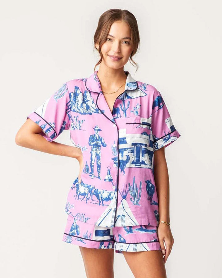 Katie Kime | Marfa Toile Pajama Shorts Set