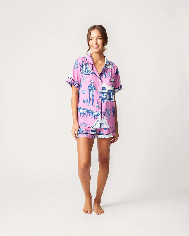 Katie Kime | Marfa Toile Pajama Shorts Set