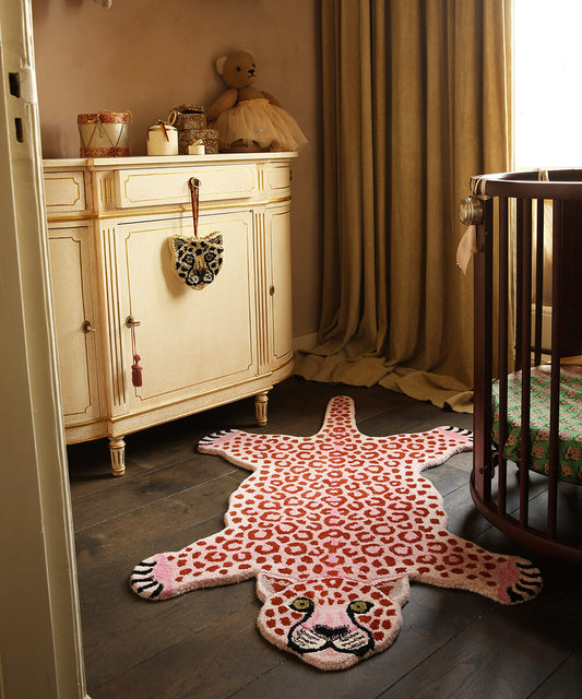 Pinky Leopard Rug