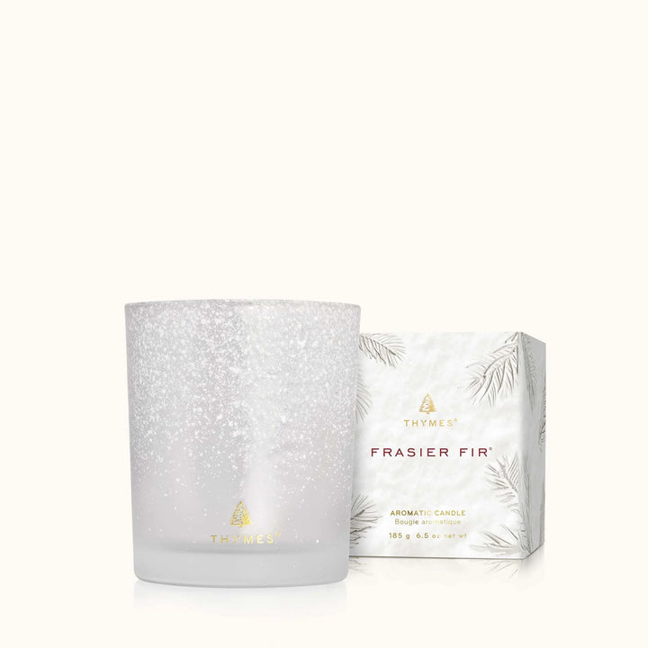 Thymes Frasier Fir | Flocked Poured Candle