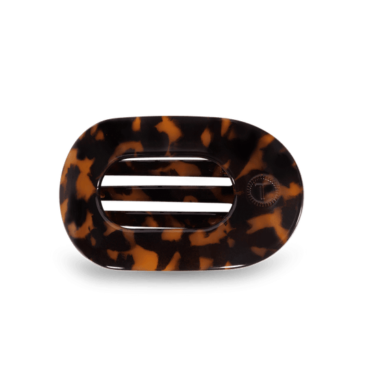 Flat Round Hair Clip | Tortoise