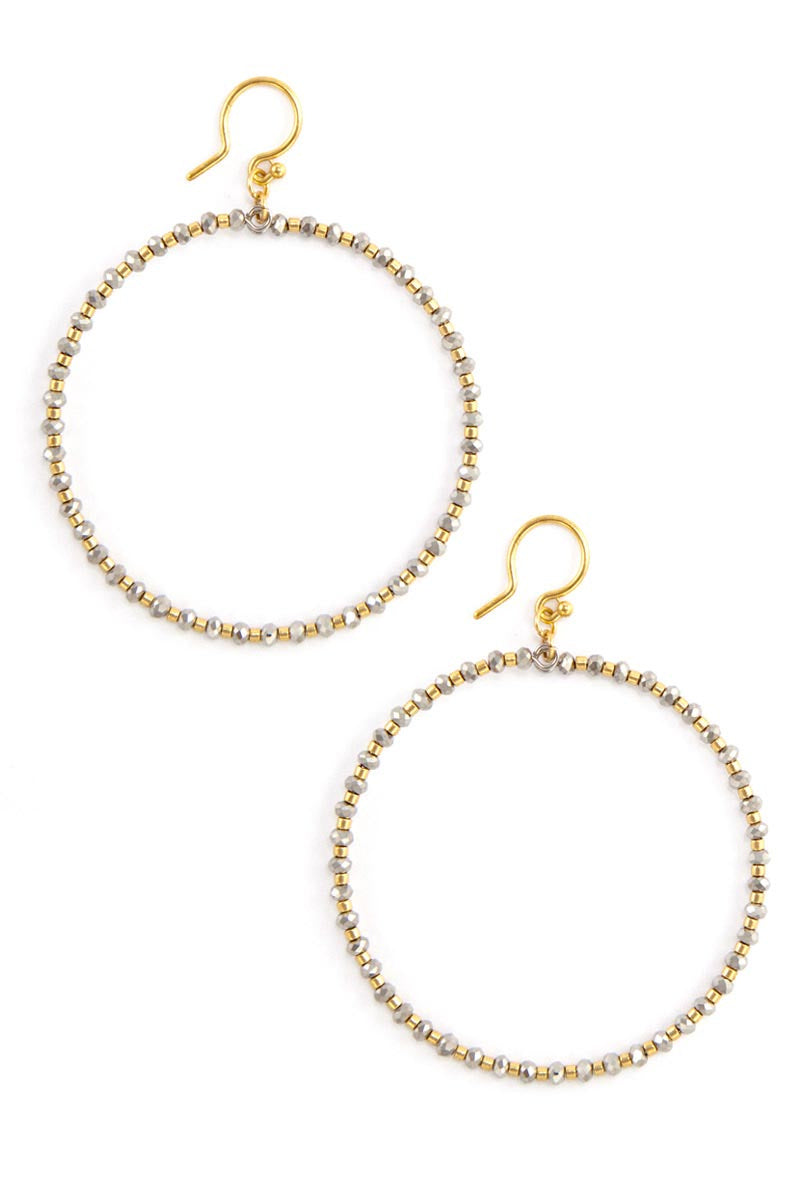 Chan Luu | Crystal Beaded Hoops