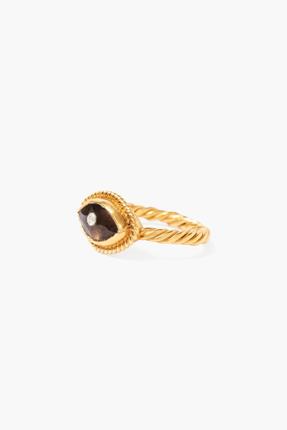 Chan Luu | Smokey Quartz Evil Eye Ring