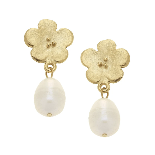 Poppy Pearl Drop Earring