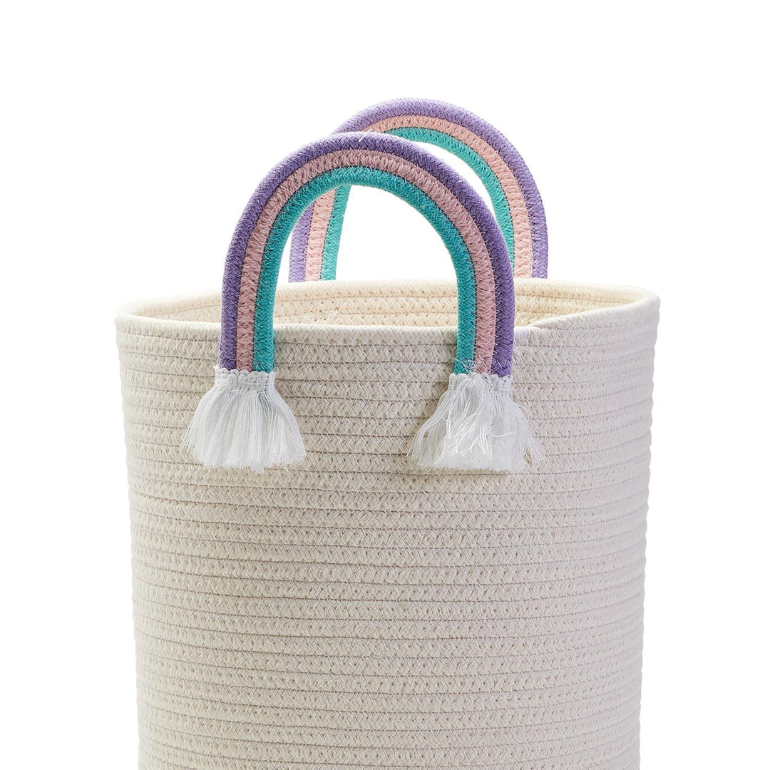 Rainbow Handle Rope Basket