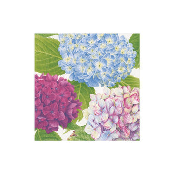 cocktail napkins, paper napkins, floral napkins, hydrangea garden, entertaining, tabletop