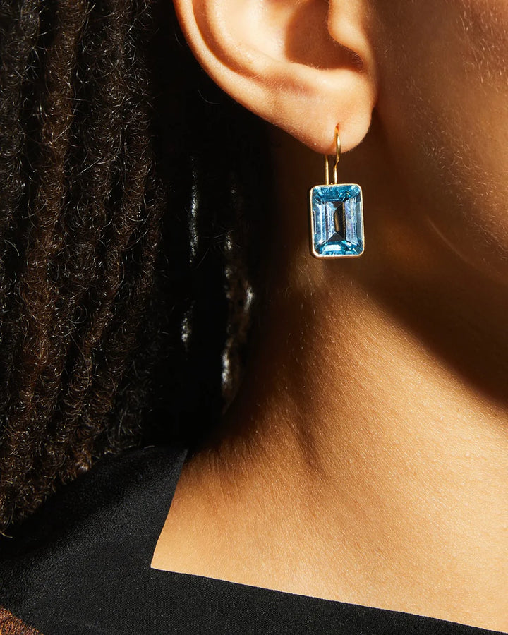 Brazilian Blue Topaz Earrings