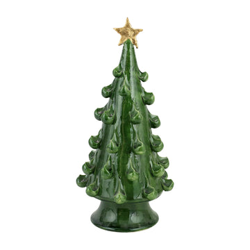 Vietri | Foresta Medium Green Tree with Gold Star